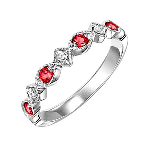 14Kt White Gold Diamond 1 20Ctw & Ruby 1 6Ctw Ring Cheap