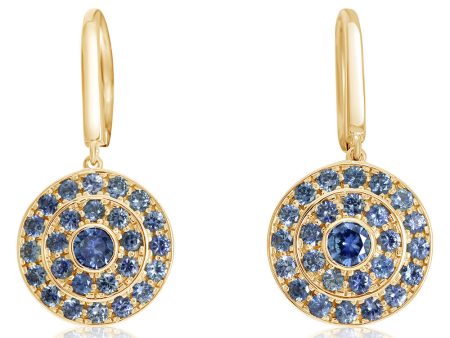 14K Yellow Gold Montana Sapphire Earrings Online