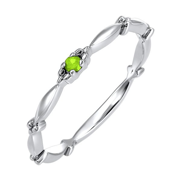 10Kt White Gold Peridot 1 20Ctw Ring For Discount