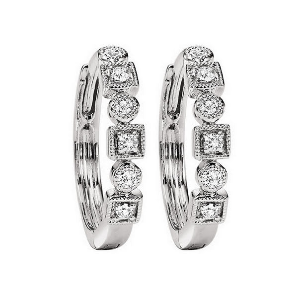 10Kt White Gold Diamond 1 8Ctw Earring on Sale