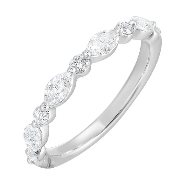 14Kt White Gold Diamond 1 2Ctw Ring on Sale