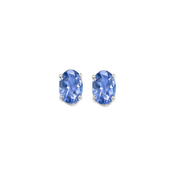 14Kt White Gold & Tanzanite 7 8Ctw Earring Fashion