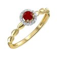 10Kt Yellow Gold Diamond 1 20Ctw & Ruby 1 4Ctw Ring Cheap