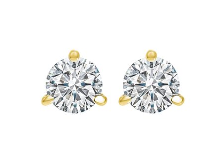 18Kt Yellow Gold Diamond 1Ctw Earring Online now