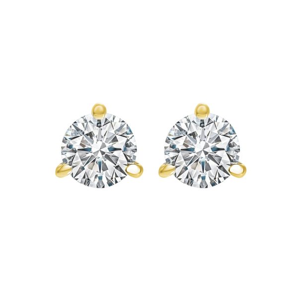 18Kt Yellow Gold Diamond 1Ctw Earring Online now