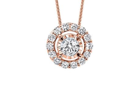 14Kt Rose Gold Diamond 1 8Ctw Pendant Online Sale