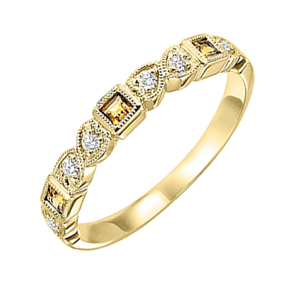 14Kt Yellow Gold Diamond 1 12Ctw & Citrine 1 7Ctw Ring Supply