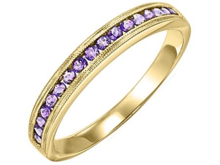 14Kt Yellow Gold Amethyst 1 3Ctw Ring For Cheap