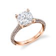 Cushion Cut Hidden Halo Pave Engagement Ring - Peighton Online Sale