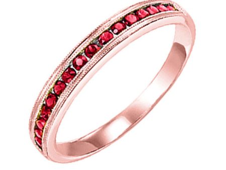 14Kt Rose Gold Ruby 1 3Ctw Ring Fashion