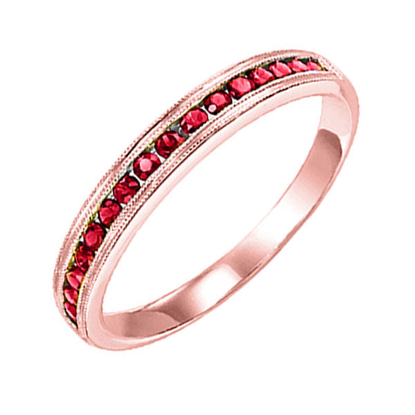 14Kt Rose Gold Ruby 1 3Ctw Ring Fashion