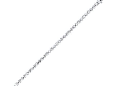 14Kt White Gold Diamond 7Ctw Bracelet Hot on Sale