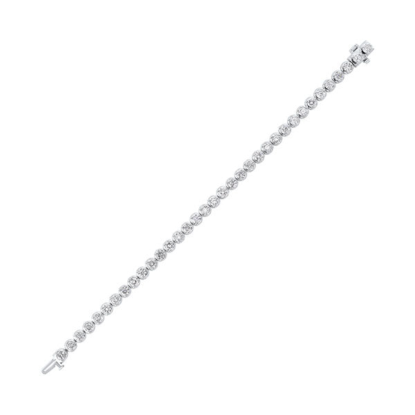 14Kt White Gold Diamond 7Ctw Bracelet Hot on Sale