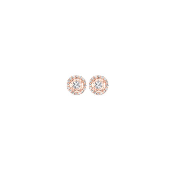 14Kt Rose Gold Diamond 1 6Ctw Earring Online