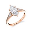 Marquise Cut Unique Engagement Ring - Esmeralda Supply