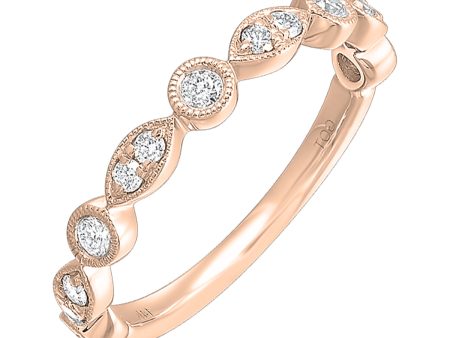 14Kt Rose Gold Diamond 1 3Ctw Ring Hot on Sale