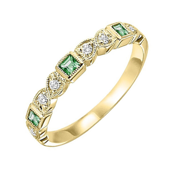 14Kt Yellow Gold Diamond 1 10Ctw & Emerald 1 6Ctw Ring Online now