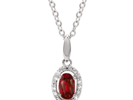 10Kt White Gold Diamond 1 20Ctw & Ruby 1 3Ctw Pendant Online Hot Sale