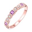 10Kt Rose Gold Diamond 1 10Ctw & Pink Sapphire 1 6Ctw Ring Online Sale