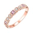 10Kt Rose Gold Diamond 1 12Ctw & Pink Tourmaline 1 7Ctw Ring For Cheap