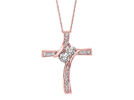 14Kt Rose Gold Diamond 3 4Ctw Pendant Hot on Sale