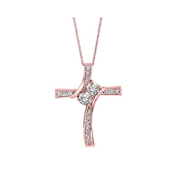 14Kt Rose Gold Diamond 3 4Ctw Pendant Hot on Sale