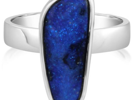 Sterling Silver Australian Boulder Opal Ring For Cheap