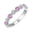 14Kt White Gold Diamond 1 20Ctw & Pink Sapphire 1 6Ctw Ring Online Sale