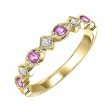 14Kt Yellow Gold Diamond 1 20Ctw & Pink Sapphire 1 6Ctw Ring Cheap