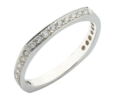 White Gold Pave Ring Fashion