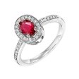 14Kt White Gold Diamond 1 5Ctw & Ruby 5 8Ctw Ring For Discount