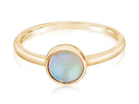 14K Yellow Gold Australian Opal Ring Cheap