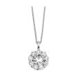 14Kt White Gold Diamond 3 8Ctw & Sapphire 1 2Ctw Pendant Online