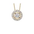 14Kt Yellow Gold Diamond 1 8Ctw Pendant For Sale