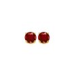 14Kt Yellow Gold & Ruby 7 8Ctw Earring Fashion