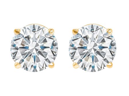 14Kt Yellow Gold Diamond 2Ctw Earring Discount