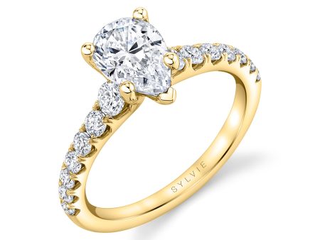 Pear Shaped Classic Engagement Ring - Veronique Sale