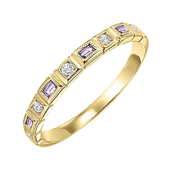 14Kt Yellow Gold Diamond 1 10Ctw & Syn Alexandrite 1 8Ctw Ring Online Hot Sale