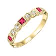 14Kt Yellow Gold Diamond 1 12Ctw & Ruby 1 6Ctw Ring Online