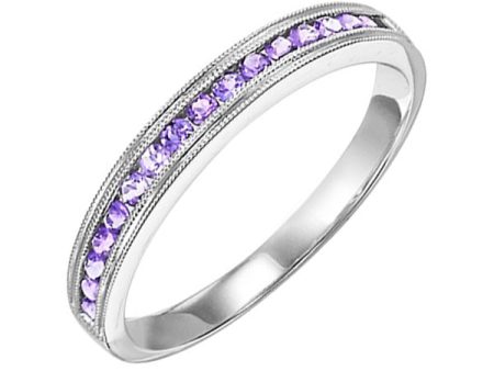 10Kt White Gold & Syn Alexandrite 1 4Ctw Ring Fashion