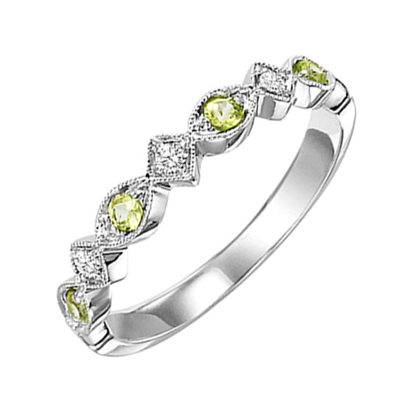 14Kt White Gold Diamond 1 20Ctw & Peridot 1 6Ctw Ring Supply