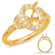 Yellow Gold Halo Engagement Ring Discount