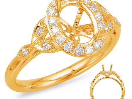 Yellow Gold Halo Engagement Ring Discount