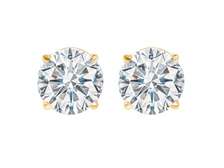 14Kt Yellow Gold Diamond 1 1 4Ctw Earring Sale