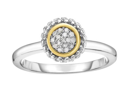 Sterling Silver & 18K Gold Popcorn Birthstone Ring Sale