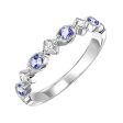 10Kt White Gold Diamond 1 20Ctw & Syn Alexandrite 1 6Ctw Ring on Sale