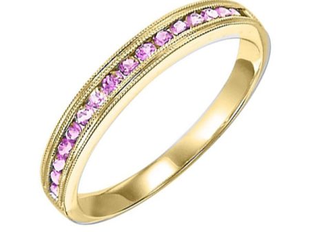 14Kt Yellow Gold & Pink Sapphire 1 3Ctw Ring Cheap