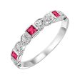 14Kt White Gold Diamond 1 12Ctw & Ruby 1 6Ctw Ring Online Sale